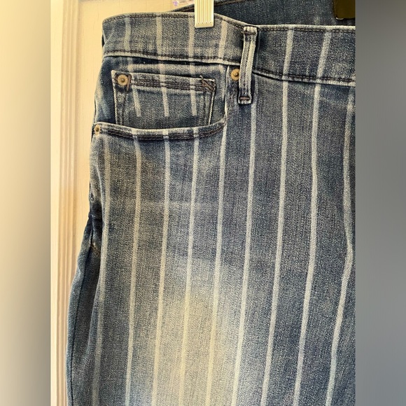 NEW Express Ankle Leggings, Mid-Rise Pinstripe Stretch Jeans - Picture 11 of 13